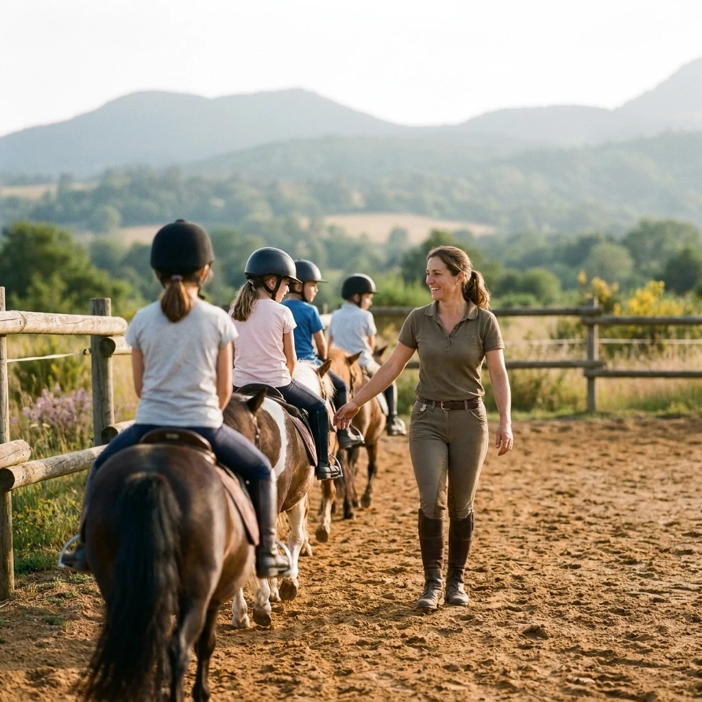 Cours de poney à Saint-Julien-la-Genête, 23